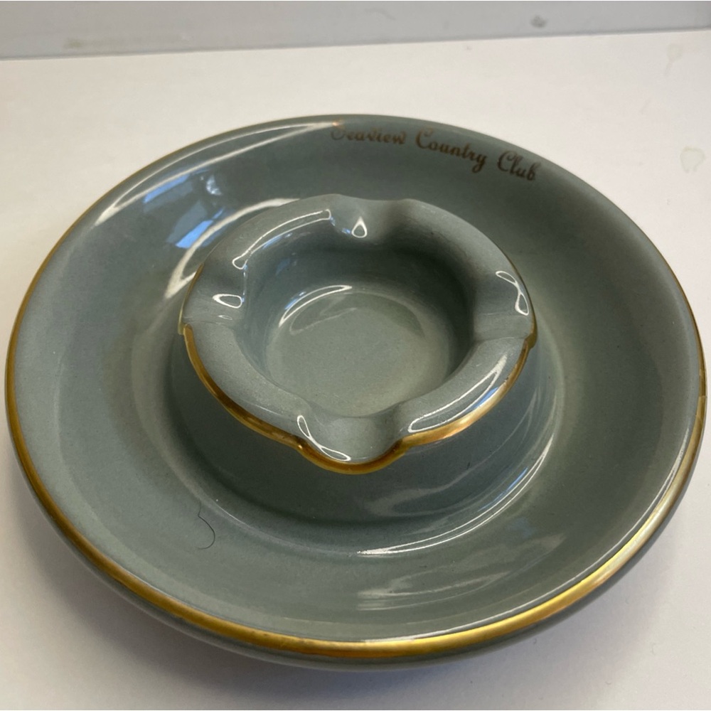 Vintage Hall Ceramic Ashtray - a Seaview Country Club New JerseySouvenir
